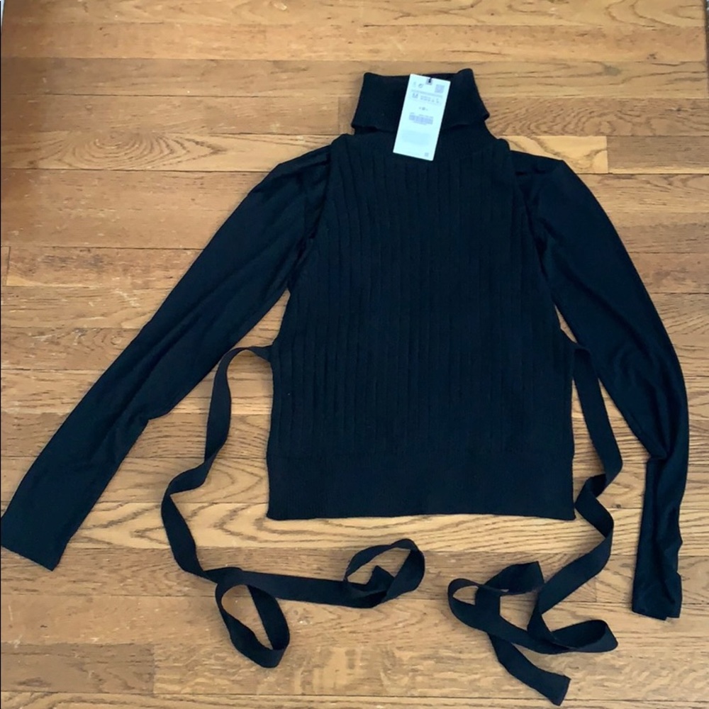 Zara Combination Belted Sweater 1059